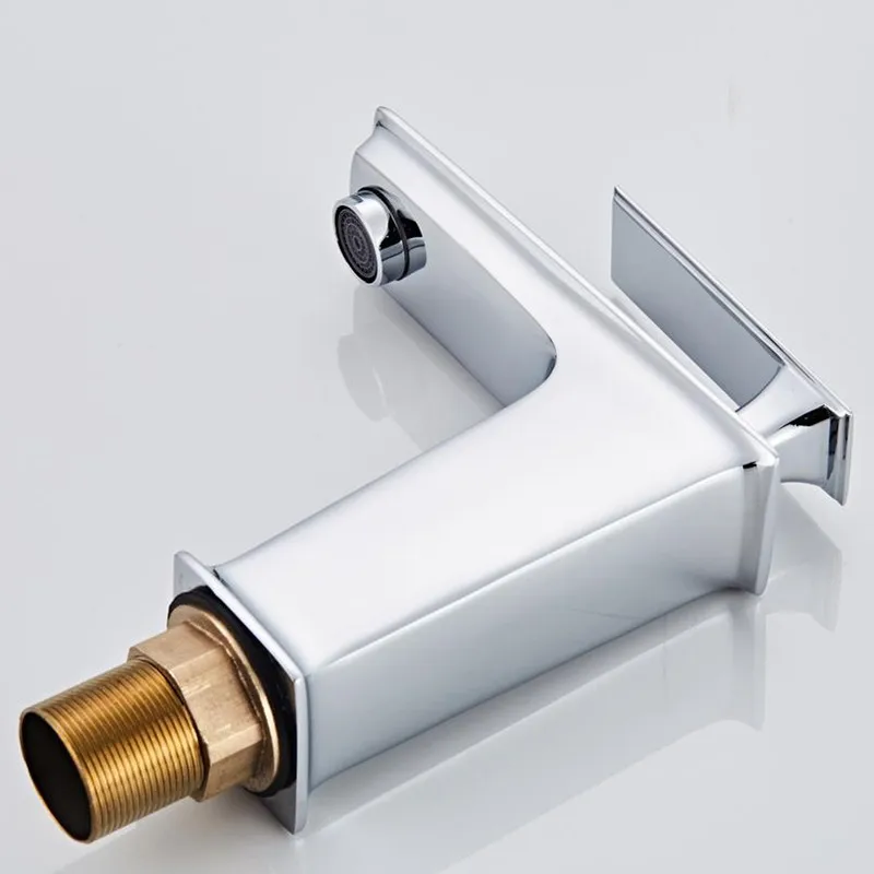 Waterfall Bathroom Sink Faucet Deck Mount Hot Cold Water Basin Mixer Taps Polished Chrome Lavatory Tap Wash | Обустройство дома