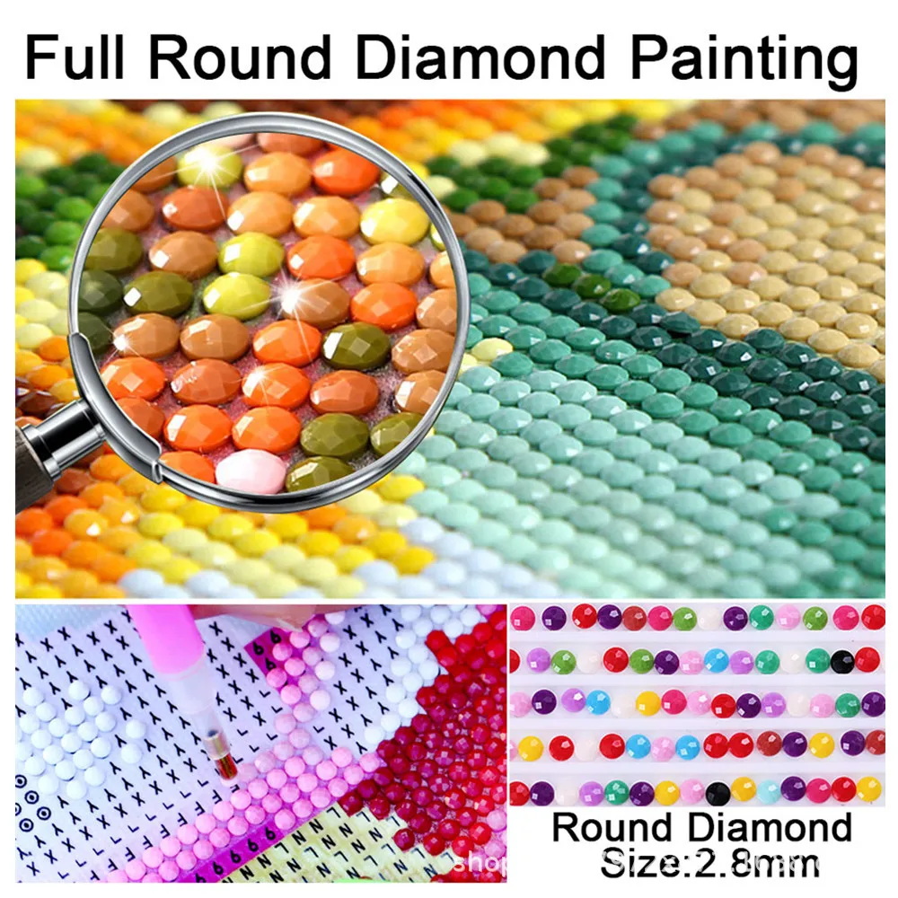 

Full diamond blackboard newspaper 5d diamond painting diy cross stitch masonry stickers living room decoration painting