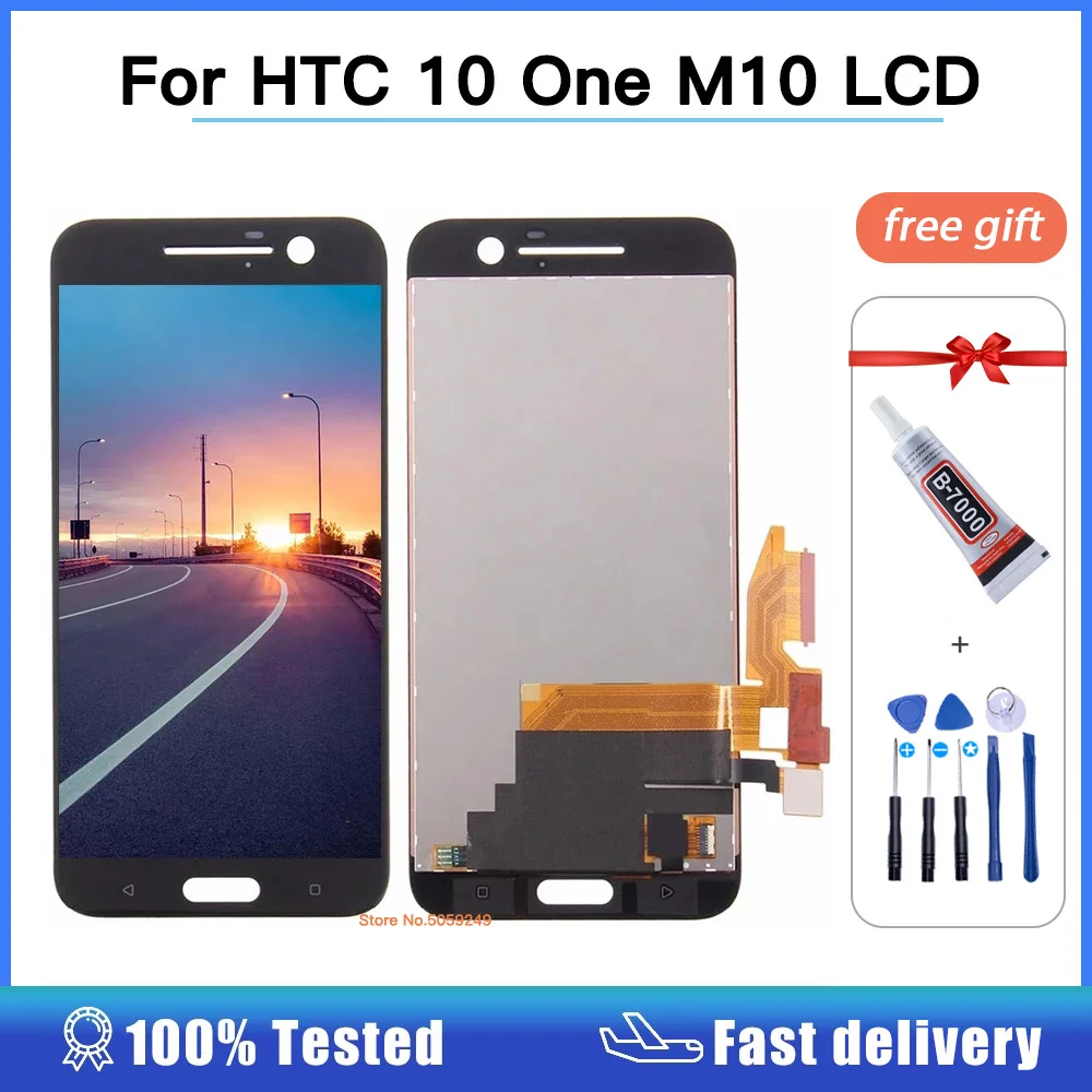 100% тестирование Экран для HTC 10 один M10 M10H ЖК-дисплей дисплей + кодирующий