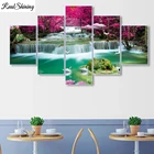 Мульти-Панель алмазов картина в комплекте Новинка водопад Лебеди со стразами с вышивкой на каблуке 5 1 предмет высокое качество головоломки мозаика, F1113