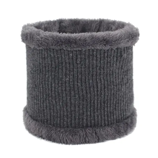 gray scarf AETRUE зимняя шапочки для мужчин шарф вязаная шапка кепки мужской плюс капор теплая шерсть толстые зимние шапки для женщин шапочка - Цвет: gray scarf