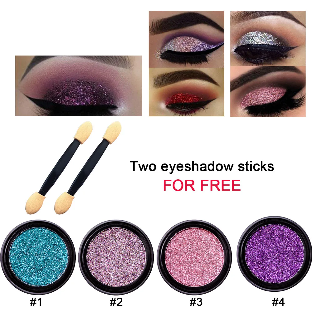 Палитра теней для век с блестками матовые тени мягкие блестящие макияж телесного