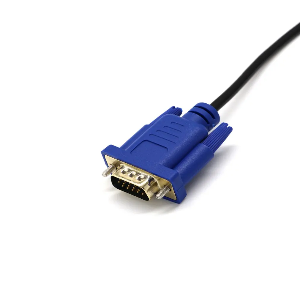 Переходник HDMI-совместимый с VGA HD аудиокабель D-SUB штекер видеоадаптер для TV ПК