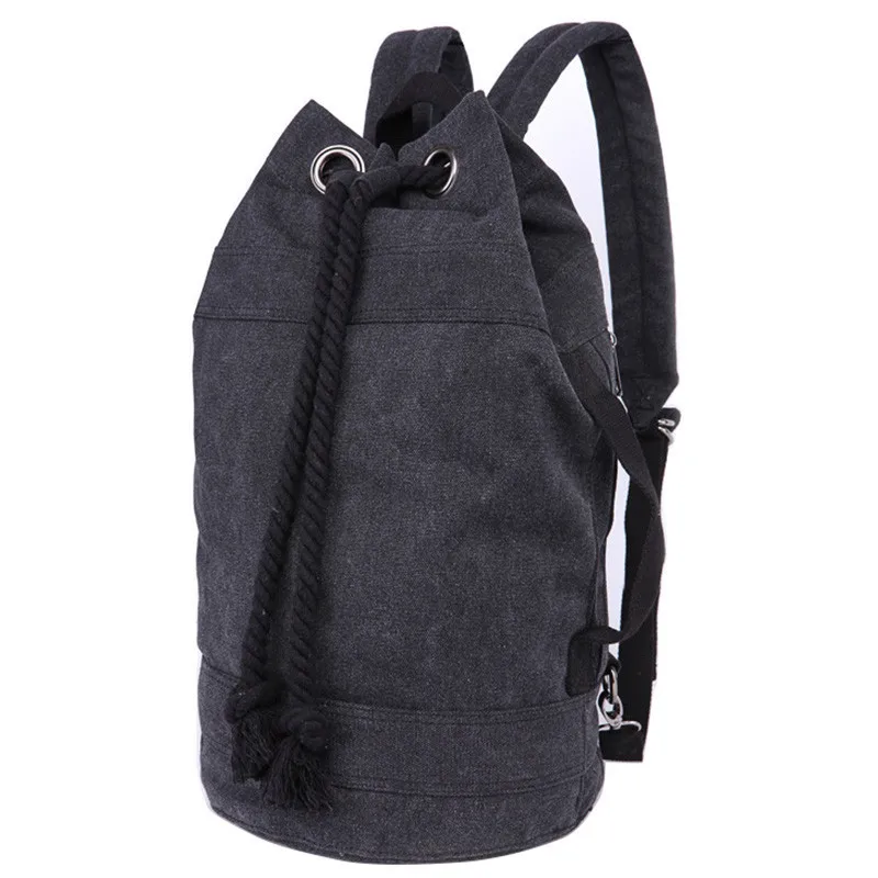 Унисекс холщовый рюкзак сумка на шнурке для путешествий багажа повседневный