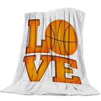 wood grain i love basketball throw blanket soft comfortable velvet plush blankets warm sofa bed sheets