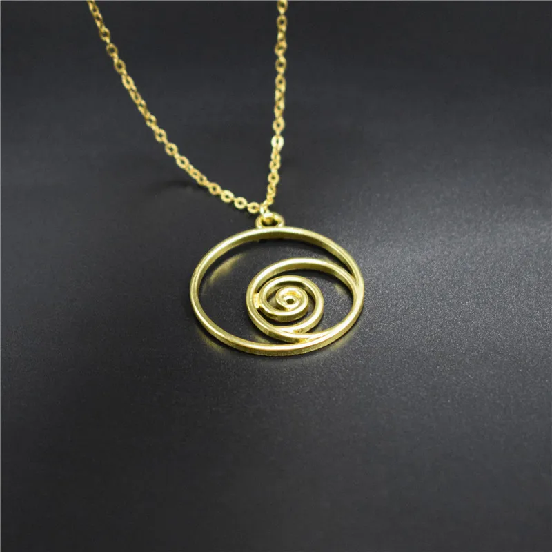 Простой круг кулон ожерелье Серебряный цвет круглое геометрические ювелирные