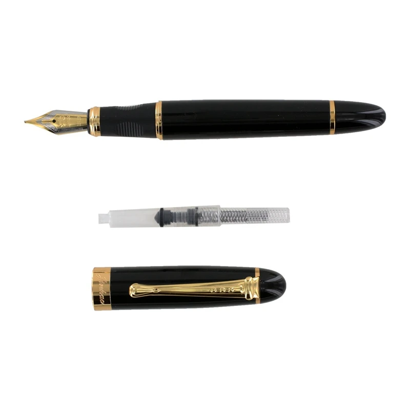 

Jinhao Fountain Pen 450 black with gold broad nib
