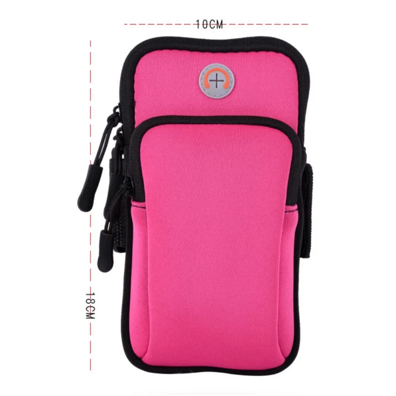 

Waterproof Sport Armband Case Zippered Running Arm Bag Adjustable Workout Jogging Cover Cellphone Bag
