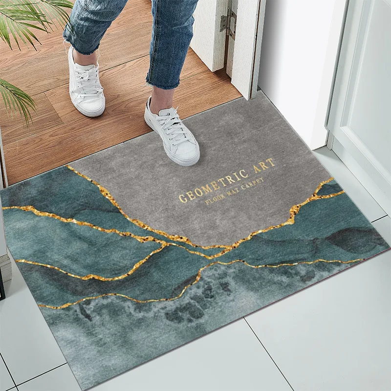 

Anti-slip Bath Mat Printing Entrance Doormat Absorbent Living Room Bedroom Carpet Cuttable Balcony Hallway Area Rug Home Decor