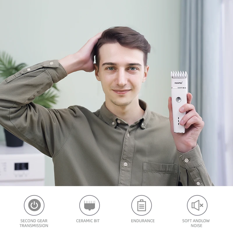 Машинка для стрижки волос Rospec с керамическим лезвием и зарядкой от USB | Бытовая