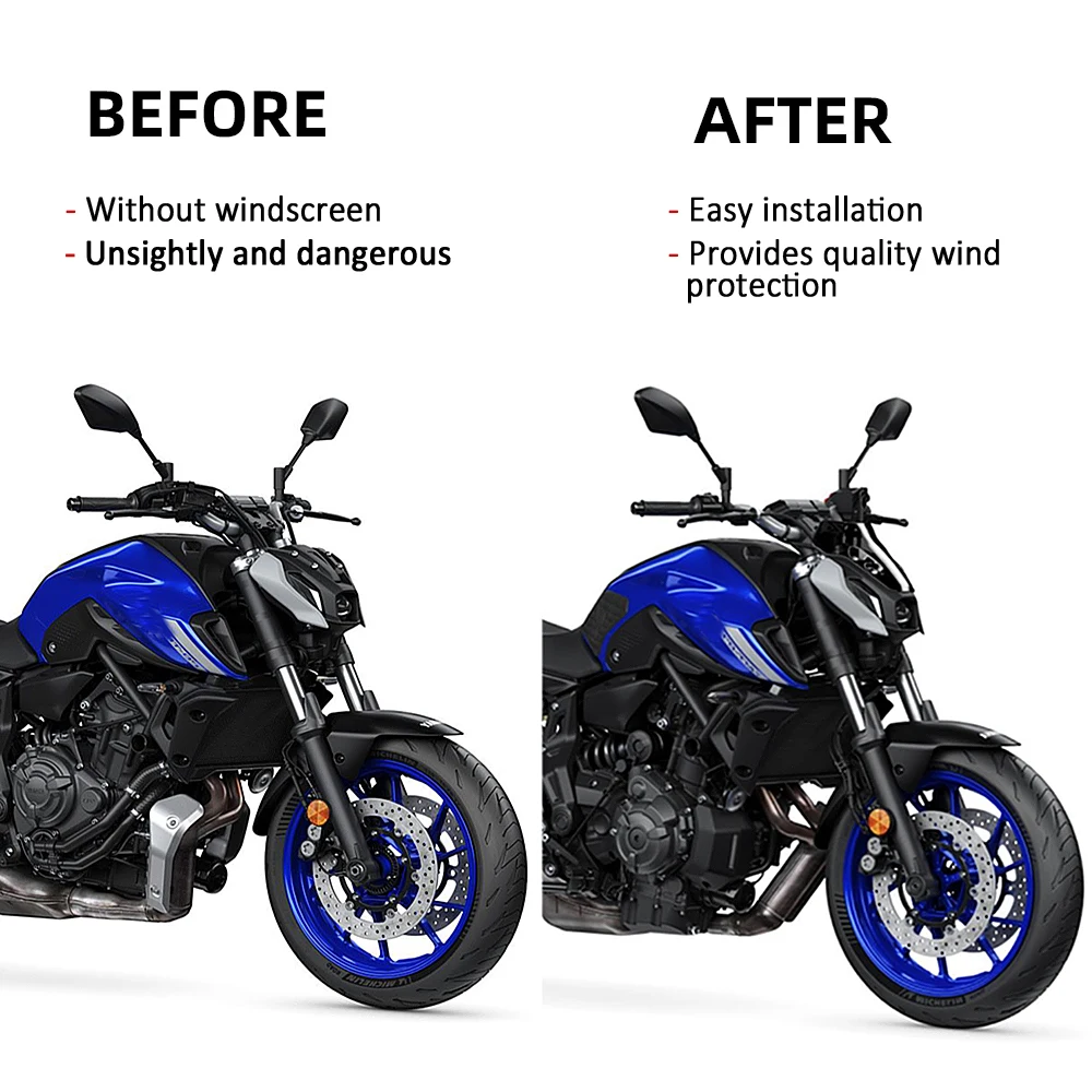 Новые аксессуары для мотоциклов Yamaha MT07 MT 07 2021 ветровое стекло дефлекторы