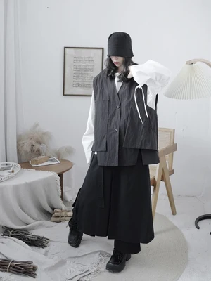 Дизайнерский Темный жилет с изображением миноритета нестандартная куртка