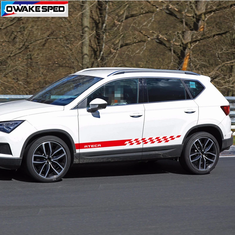 Для сиденья ATECA FR X-Perience гоночные полосы Стильные наклейки на дверь и юбку