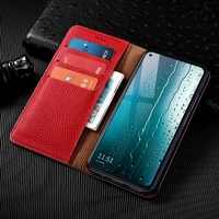 litchi pattern first layer genuine leather case for huawei huawei honor v9 v10 v20 v30 v30 9x 10x pro lite magnetic flip cover