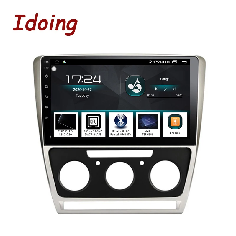Idoing 10 2 &quot2.5D автомобильный Android Радио мультимедийный плеер для Skoda Octavia 2007 2014 64G GPS