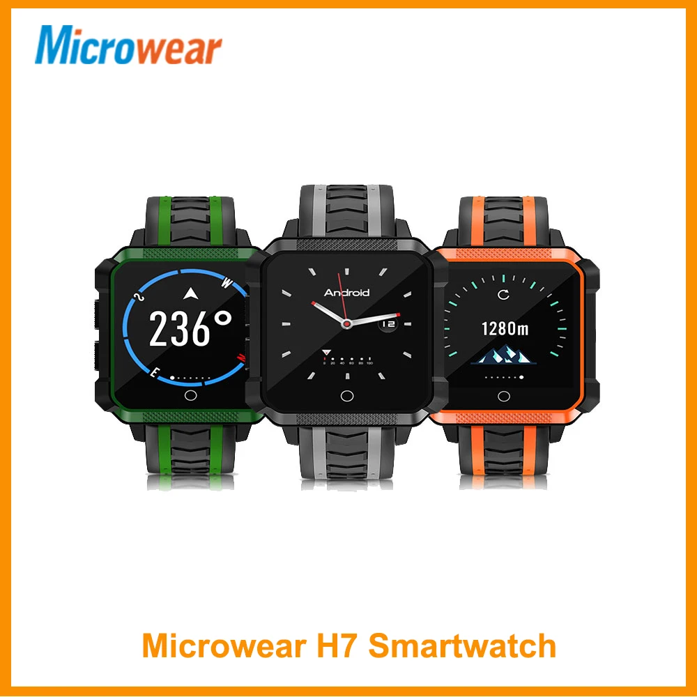 Microwear H7 умные часы 4G сеть IP68 Водонепроницаемый gps 5MP камера заднего вида Bluetooth VS L7