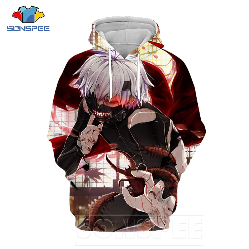 

SONSPOEE AnimeTokyo Ghoul 3D Print Women Men Detective Sweatshirt Long Sleeve Harajuku Fashion Streetwear Loose Hoodies