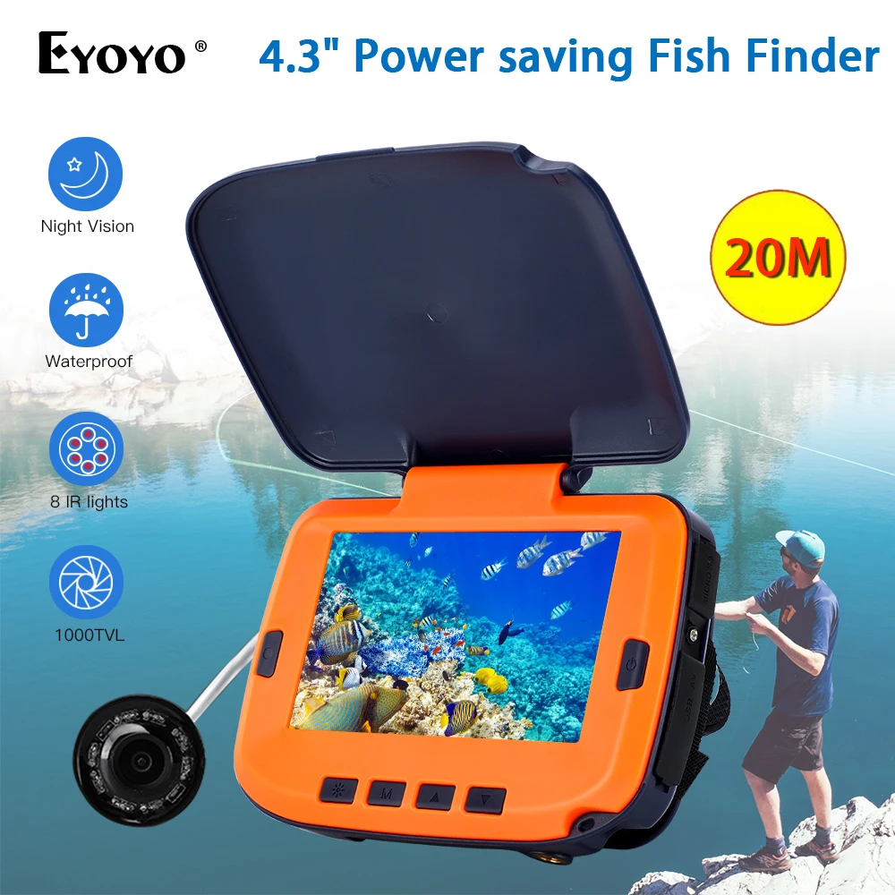 Eyoyo 7HCS оригинальная 4 3 &quot20 м портативная камера для подводной рыбалки и осмотра