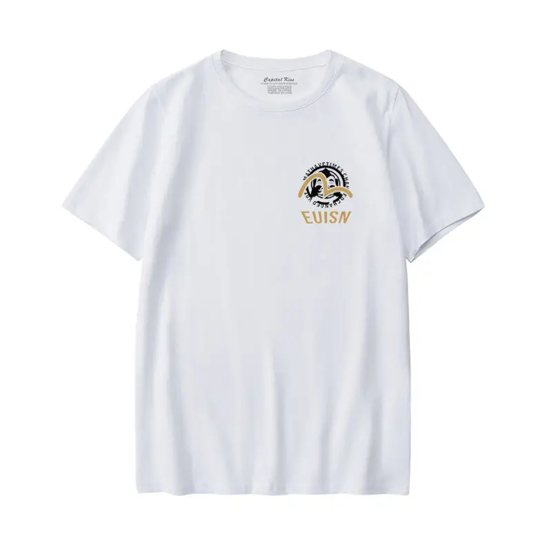 

2021 summer new short sleeve T-shirt men's round neck cotton student trend Korean wind base Joker clothes men