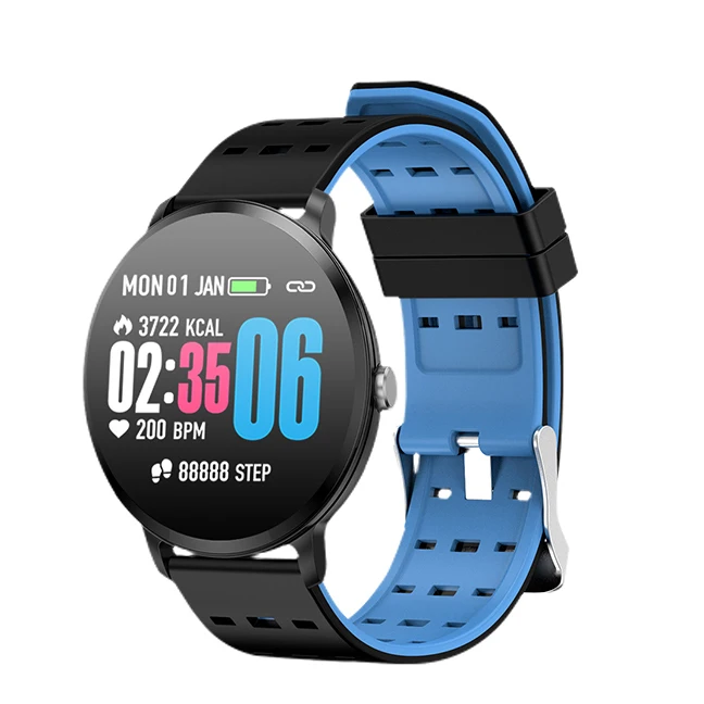 black blue Bluetooth Смарт-часы телефон сидячий Шагомер напоминание монитор сна Удаленная камера совместимость для Xiaomi Android, ios смартфонов - Цвет: black blue