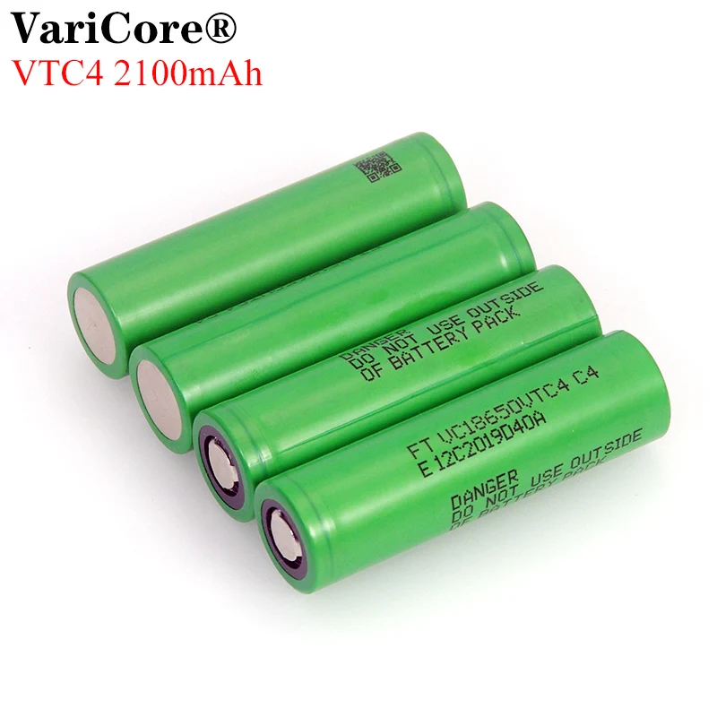 4 шт./лот VariCore 100% ОРИГИНАЛ 3 6 В 18650 VC18650VTC4 2100 мА/ч батарея с высоким потоком энергии