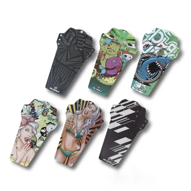 

Cartoons Bicycle Fenders Carbon Fiber Color Rear Tire Wheel Universal Mudguard MTB Road Bike Wings Fenders Cycling Accessories