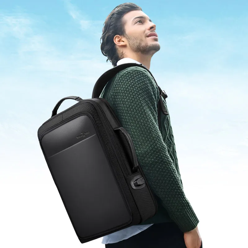 Мужской Дорожный рюкзак для компьютера Paul черный деловой многофункциональный