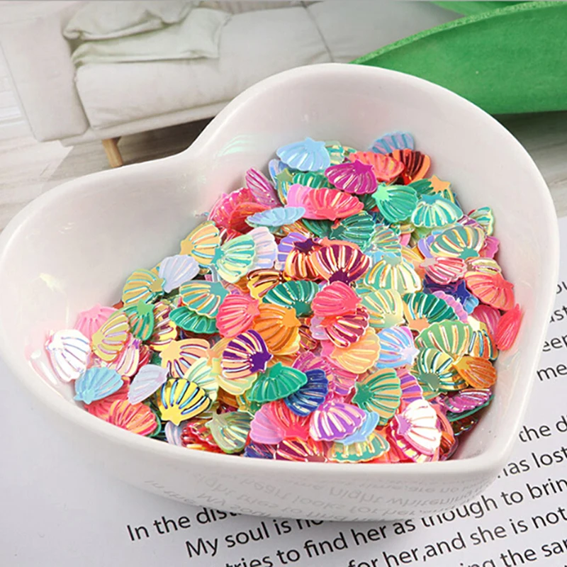 10 г морской раковины ПВХ свободные блёстки цветы для резьбы пайетками Свадебные