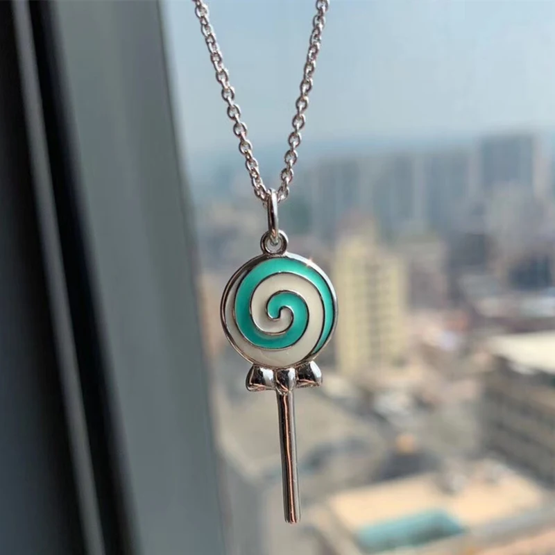 Горячая Мода 925 стерлингового серебра романтическая подвеска в виде леденца