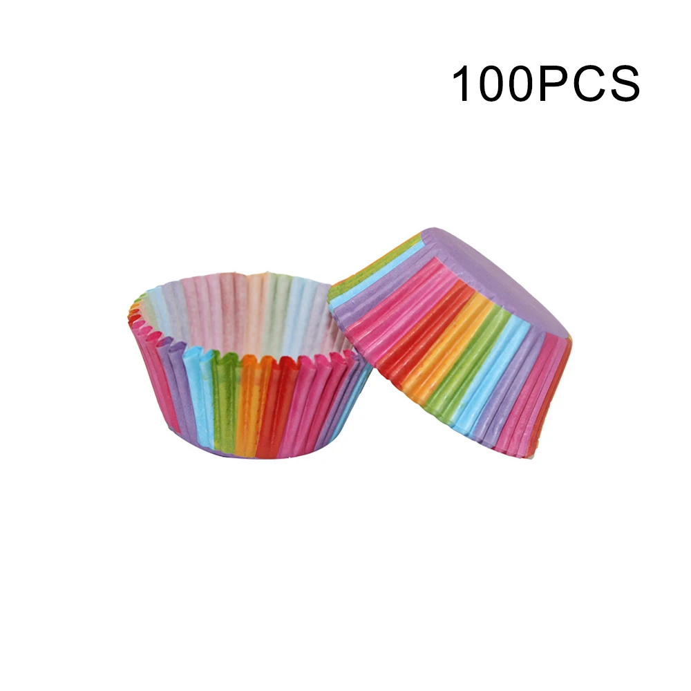 Новинка 100 шт. красочная бумажная коробка для тортов и кексов инструменты