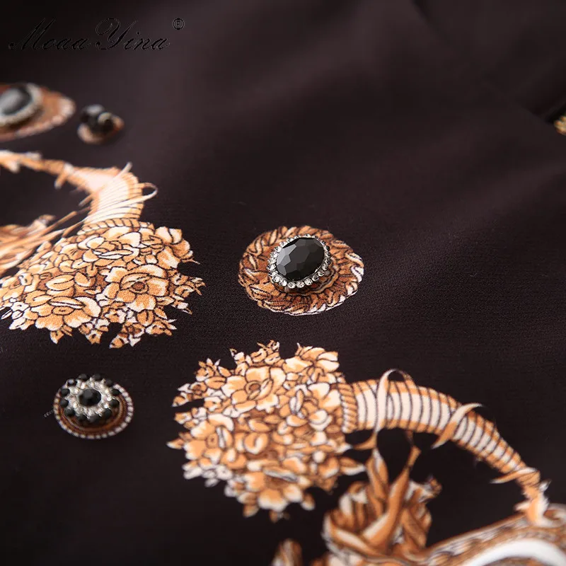 MoaaYina модное дизайнерское платье летнее женское короткий рукав Ретро стиль