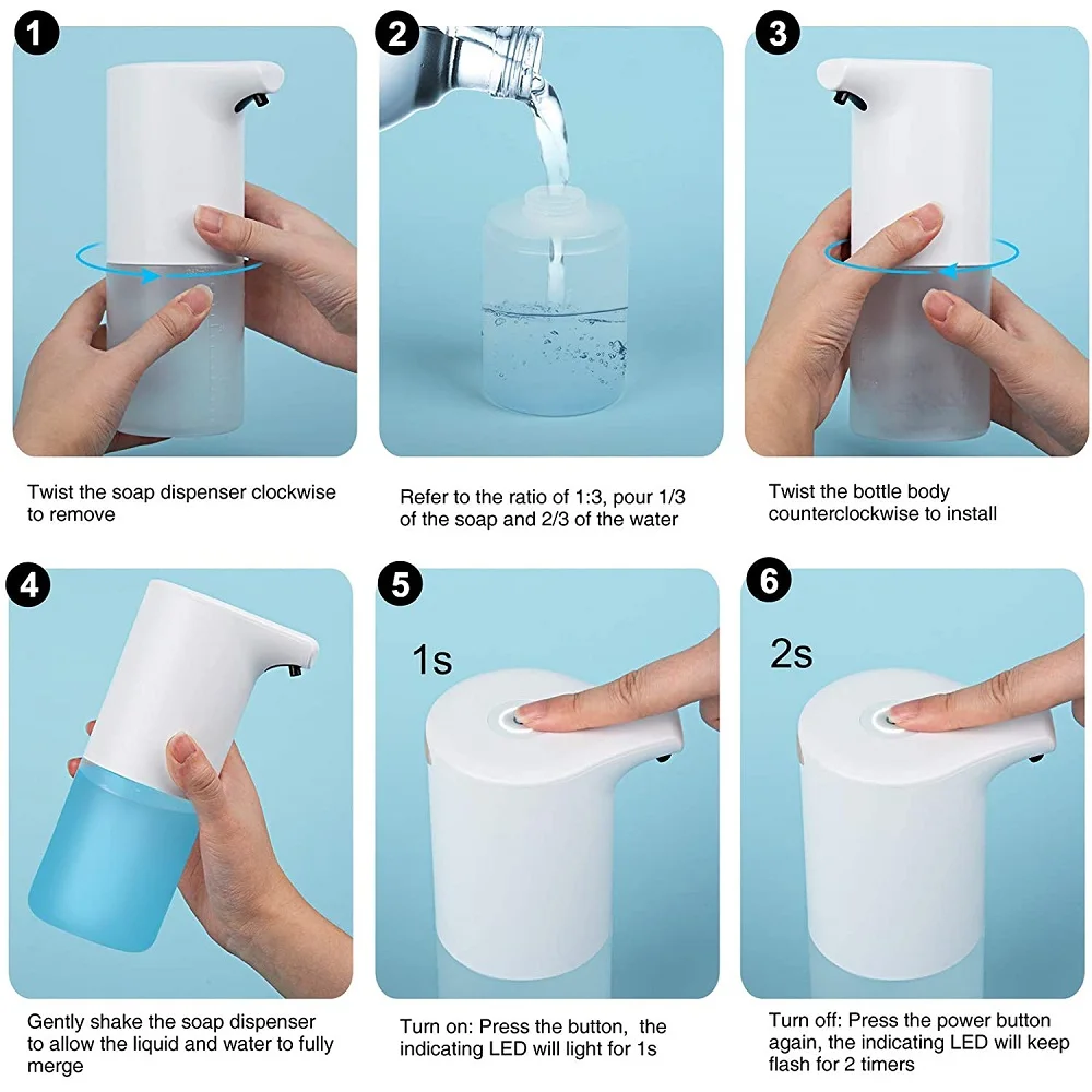 Бесконтактный автоматический дозатор мыла AIRMSEN USB зарядка умный мыльной пены с