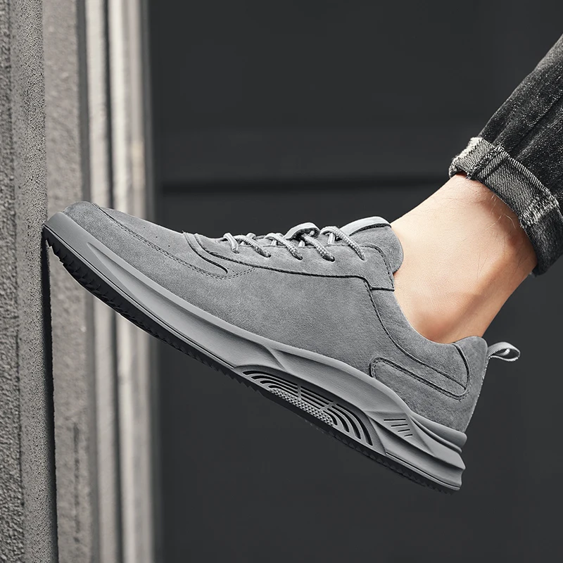 Кожаная мужская обувь Мужская повседневная Мужские оксфорды на шнуровке Мягкая