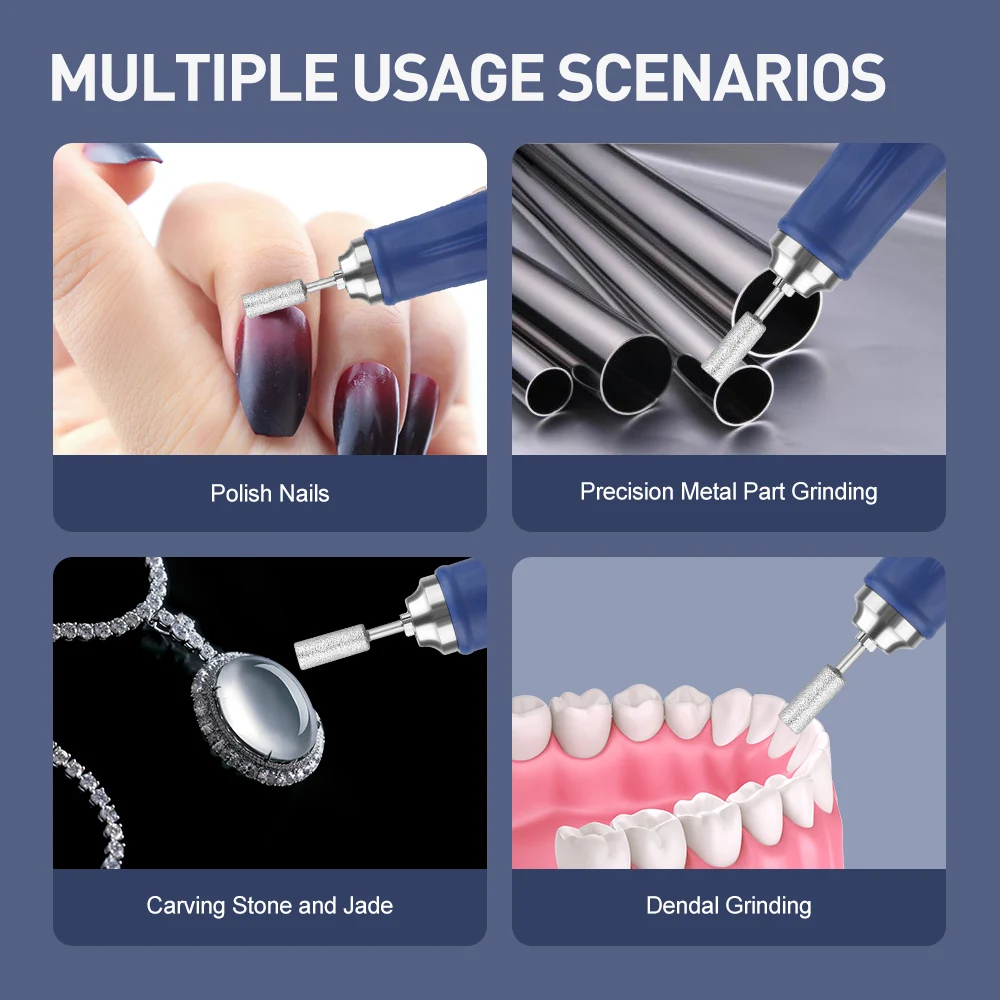 

3 in 1 Electric Manicure Drill Set Nail Drill Bit Set Cutter for Manicure Machine for Manicure Set Nail Art Tool