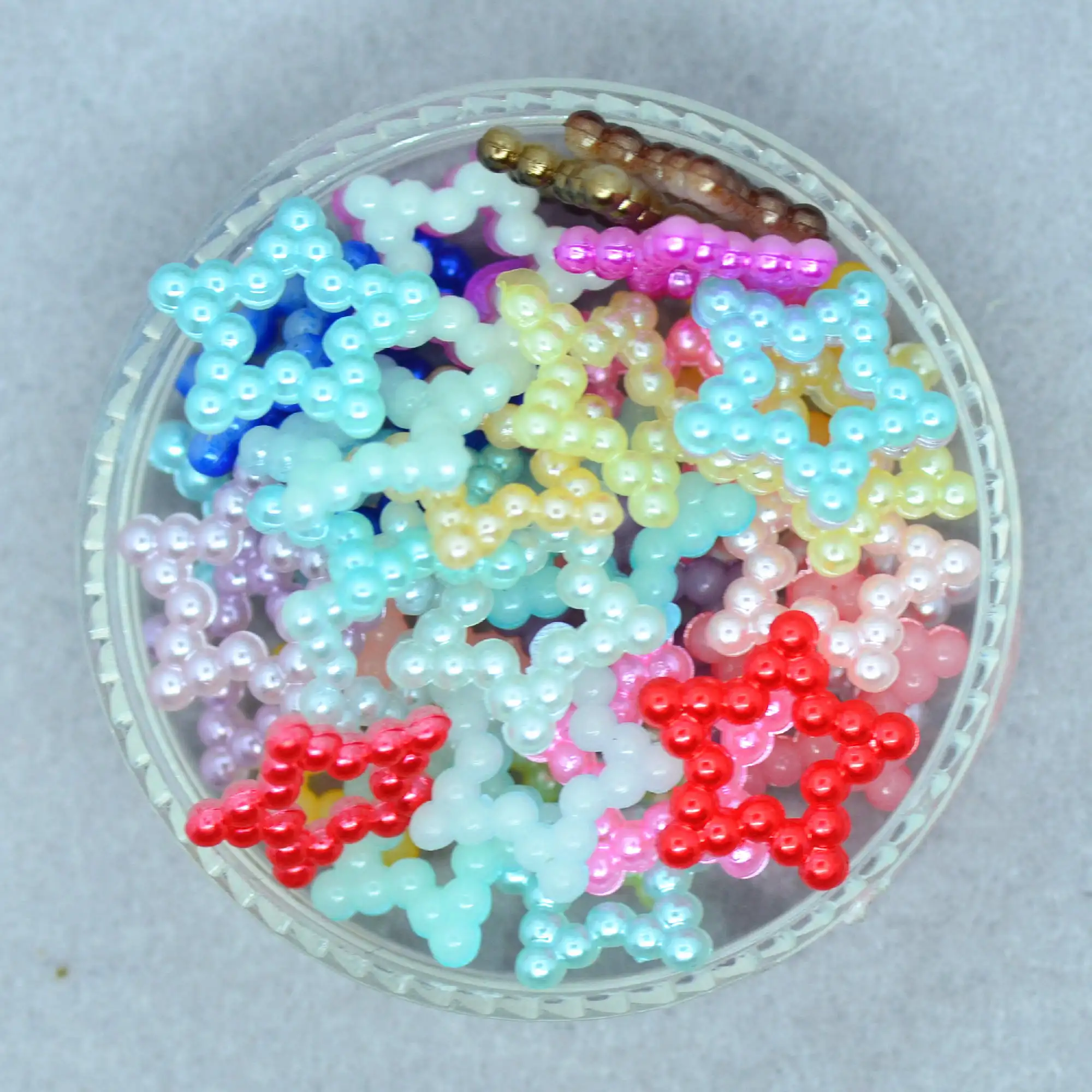 10 мм Смешанные Цвет головистой формы открытая футболка с жемчугом и Звездные