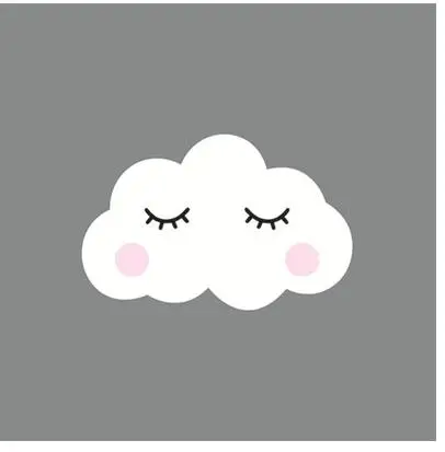 Clouds3 Наклейка на стену с кроликами и облаками для детской комнаты, детская спальня, настенная наклейка, украшение для дома, Настенная Наклейка с деревянным пластиком, декоративная - Цвет: Clouds3
