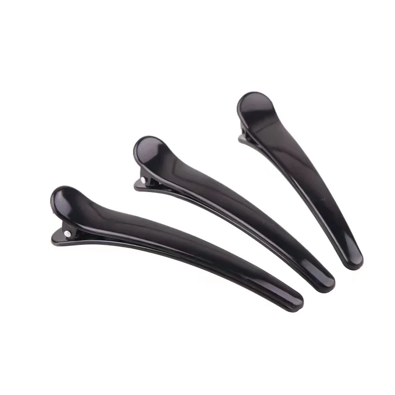 6 Pcs Per Lot Professional Hairpin Plastic Hair  Duck-Billed Clip With Non-slip Handle For Salon And Home Use