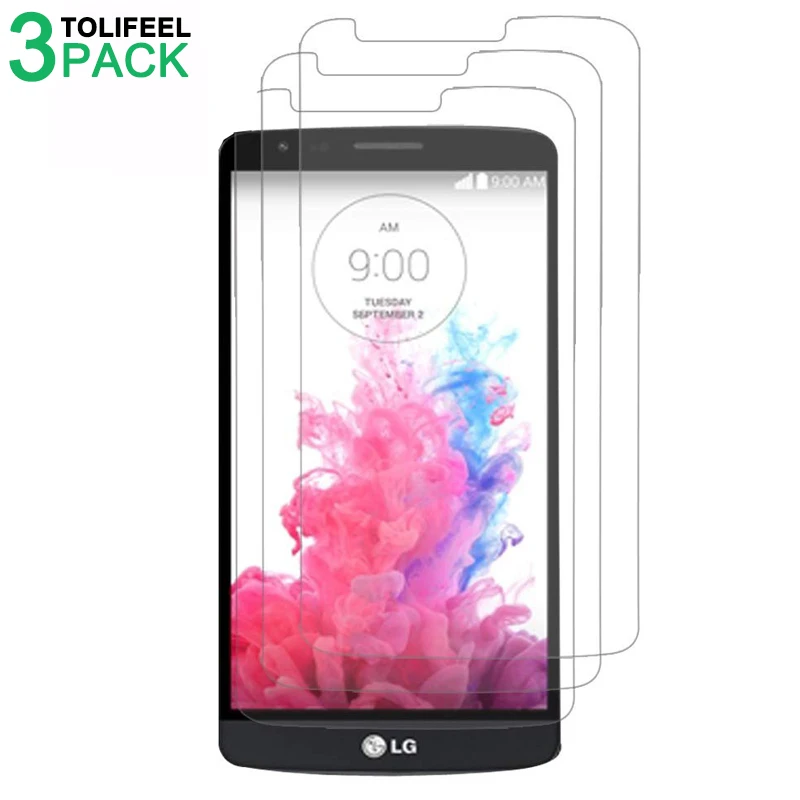 3 шт закаленное стекло для LG G3 Защитная пленка 2.5D 9H D830 D831 D850 D851 D855 на