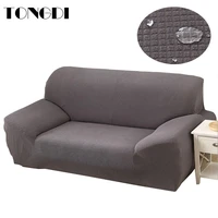 tongdi waterproof elastic sofa cover plaid pattern soft elegant all inclusive luxury pretty decor slipcover couch for livingroom