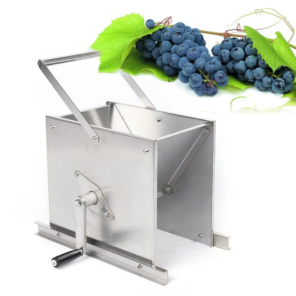 

Brand New Manual Stainless Steel Grape Crusher MANUAL Crushing Machine Brewing Equipment