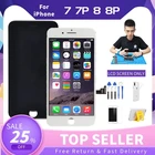 ЖК-дисплей AAA для iPhone 7 8 Plus 7P 8 P, дисплей с 3D сенсорным экраном в сборе, сменный полный преобразователь, фронтальная камера, динамик