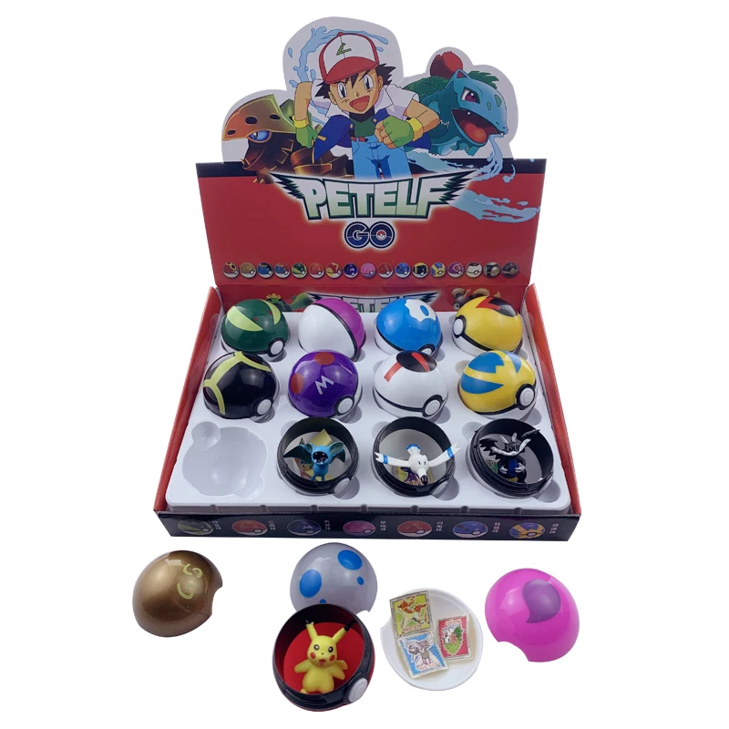 

Экшн-фигурка TAKARA TOMY игрушка Покемон Set Pokeball Pikachu, игровая сферическая модель покемона, легенда, аниме, игрушка, подарок для детей