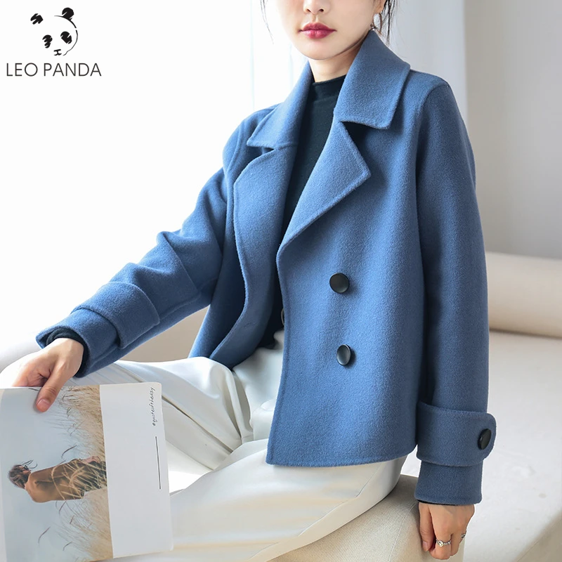 

Plus Size Loose Double Sided Woolen Coat Women's Short 2021 Autumn Winter New European Station Small Cashmere Clothes Female Top