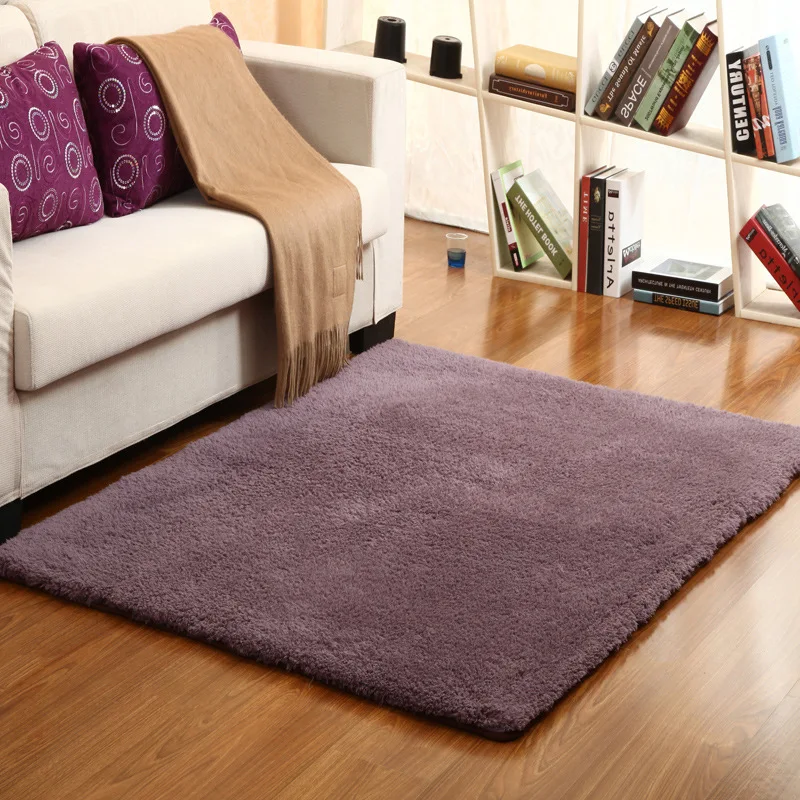 

Super Soft Silk Wool Rug Indoor Modern Shag Area Rug Silky Rugs Bedroom Floor Mat Baby Nursery Rug Children Carpet