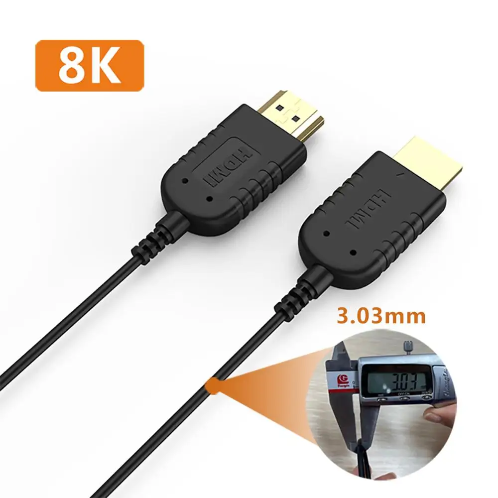 FOINNEX ультратонкий HDMI кабель 6 5 футов 4K супер гибкий тонкий самые тонкие кабели для