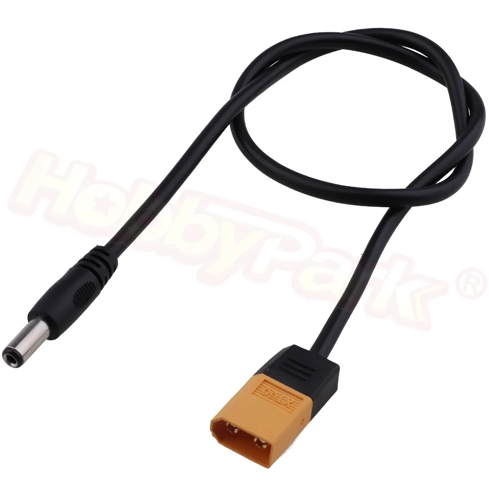 

XT60 Male Banana Connector to Male DC 5.5mm X 2.5mm DC5525 Power Cable for TS100 Soldering Iron Outdoor Field