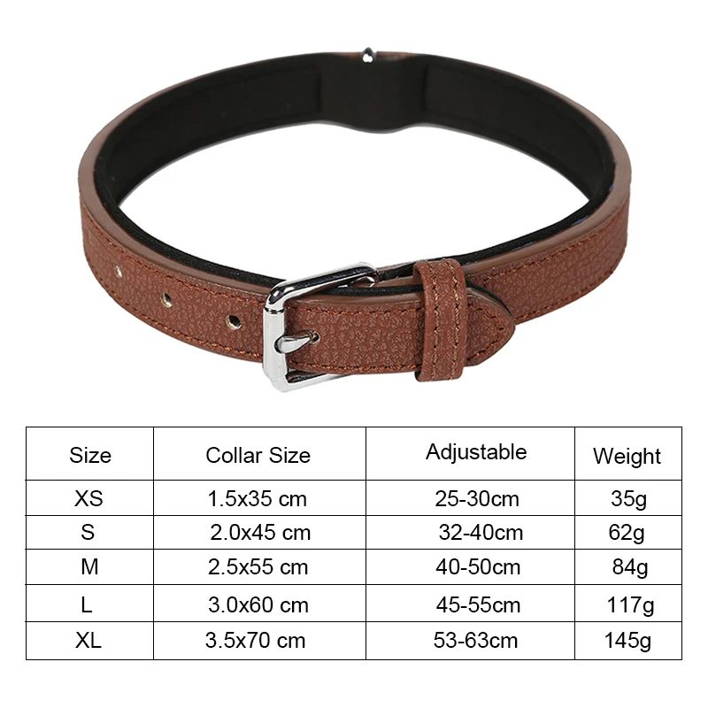 

Basics Dog Collars PU Leather Personalized Adjustable Fashion Lichee Pattern Pet Dogs Necklace For Dogs Soft Pet Supplies