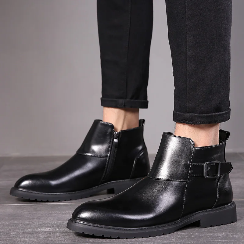 

Men Boots British style Ankle Boots Men Fashion Autumn Winter Shoes For Man