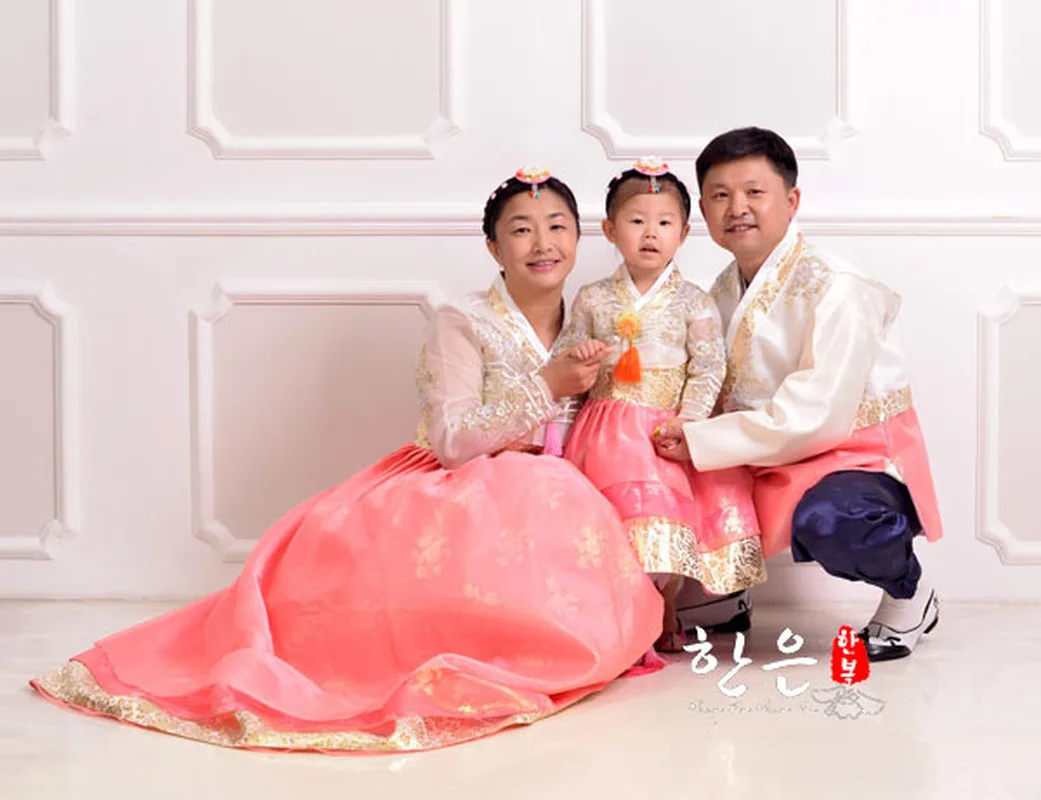 Южная Корея импортная ткань/Свадебный семейный костюм ханбок/пара