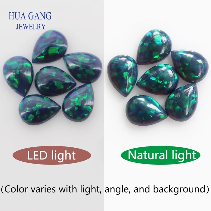 

Pear Shape Cabochon Synthetic Opal Flat Back FH10 Beads Synthetic Gemstones For Jewelry Making DIY 3x5~7x9mm Free Shipping